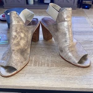 Wedge peep toe booties size 9